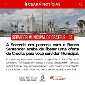 Aumento de Margem Servidor Prefeitura Crateús