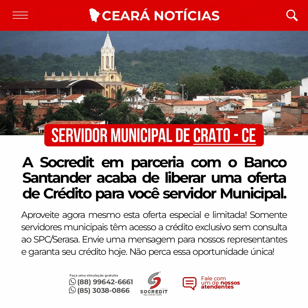 Aumento de Margem Servidor Prefeitura Crato