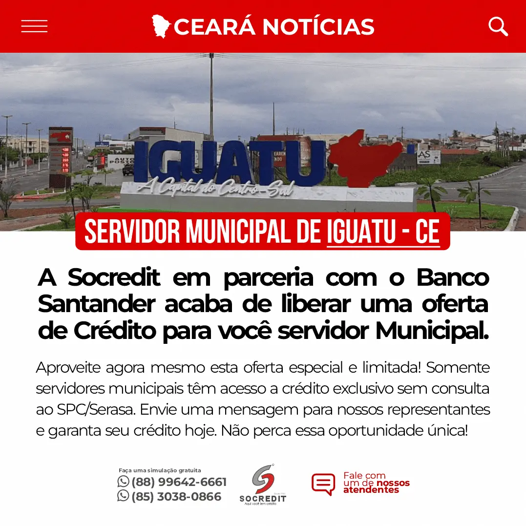 Aumento de Margem Servidor Prefeitura Iguatu