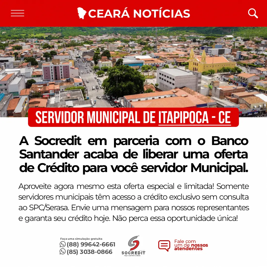 Aumento de Margem Servidor Prefeitura Itapipoca