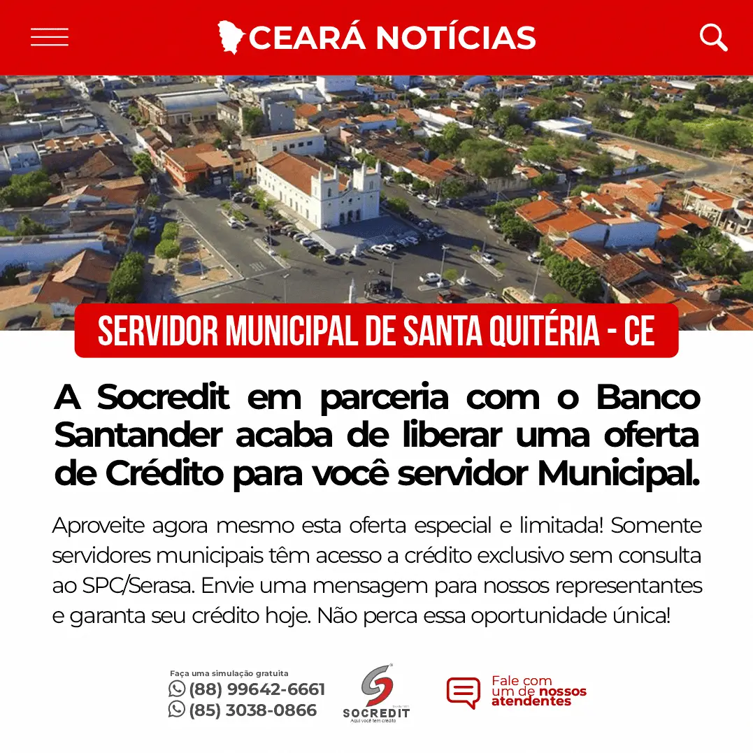 Aumento de Margem Servidor Prefeitura Santa Quitéria